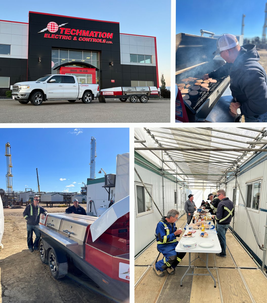 Tech_mation's tweet photo. Giving back to such a great workforce by putting on a BBQ at the Wolf NGK North Project at the WFS site near Fort Saskatchewan was a fun event! We treated over 120 individuals on-site to a fantastic BBQ – Keep up the excellent work!
#techmation #BBQ #appreciation #BBQevent #fun https://t.co/B69gBcXc6R