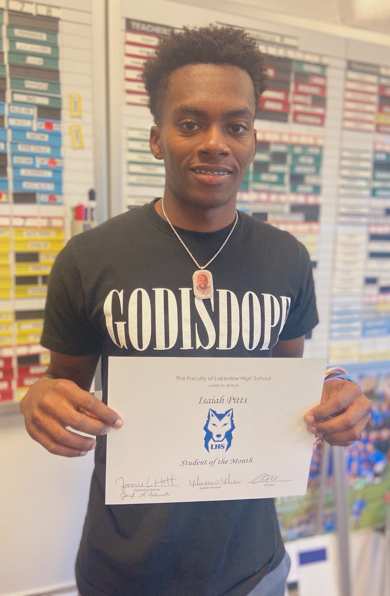 Student Of The Month: September - ISAIAH PITTS! Isaiah exemplifies what it means to be a Husky! Congratulations, Isaiah!