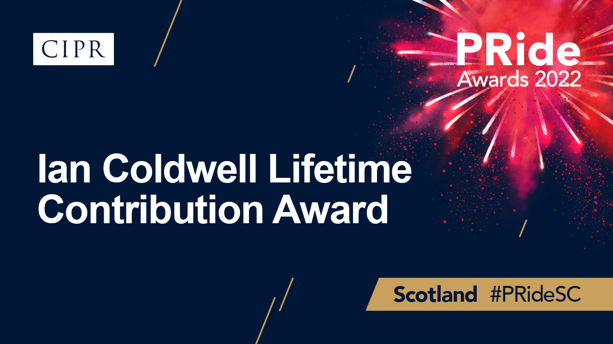 CIPR_Awards's tweet photo. The Ian Coldwell Lifetime Contribution Award goes to…John Brown. Congrats! @CIPR_Scotland 

#PRideSC https://t.co/pIyXG4bdh2