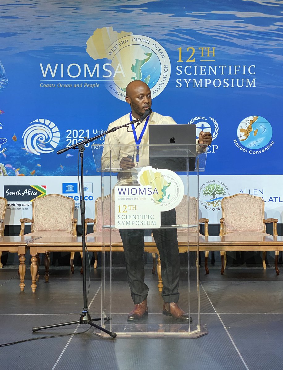 Happening now!
Join us in room B2 as <a href="/armabwa/">Mabwa R</a> Randal Mabwa - <a href="/BlueVentures/">Blue Ventures</a> Regional Communications officer E.A speaks on the importance of storytelling in advancing #MarineScience #storytelling 
#wiomsasymposium #WIOMSA2022