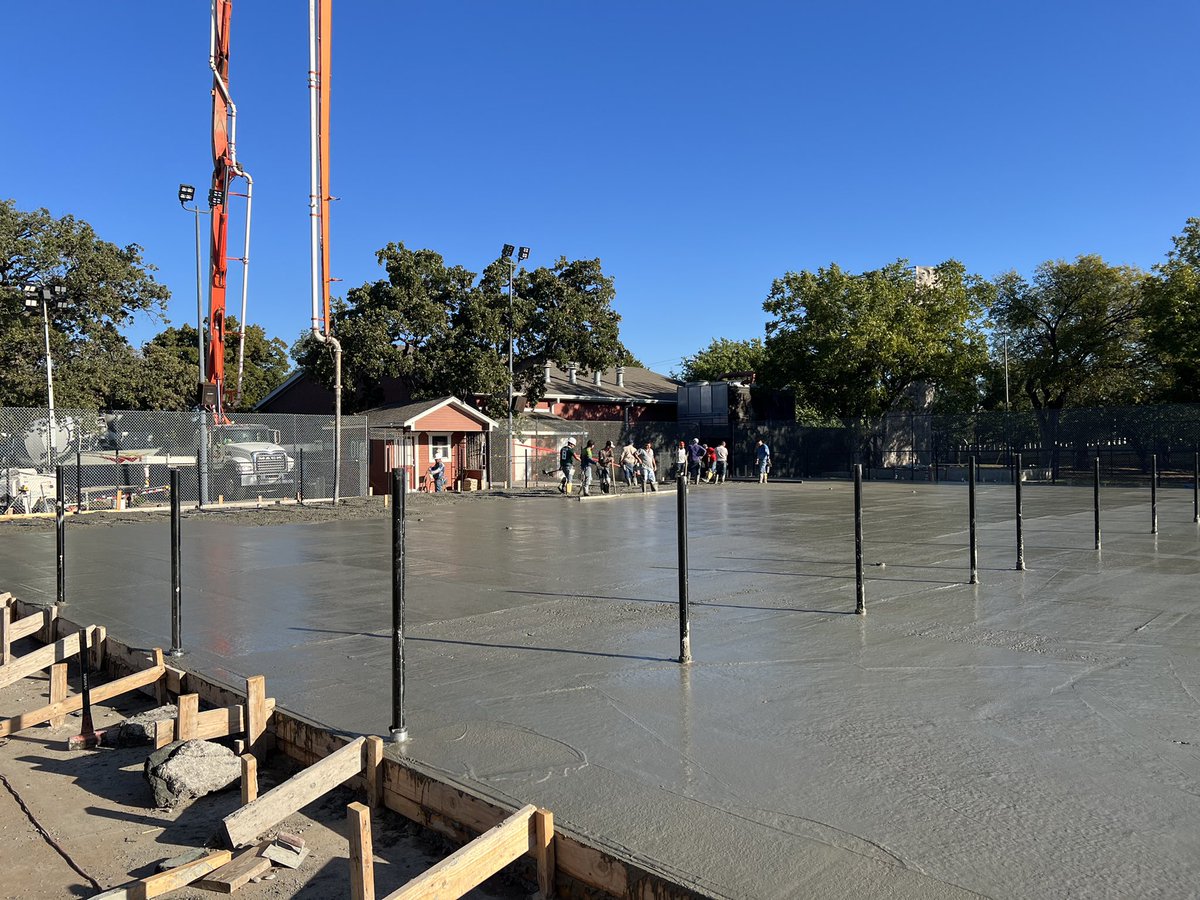 Looking forward to our HPU family getting to enjoy the new pickleball courts on campus - always nice having concrete trucks on campus. @HPUTX