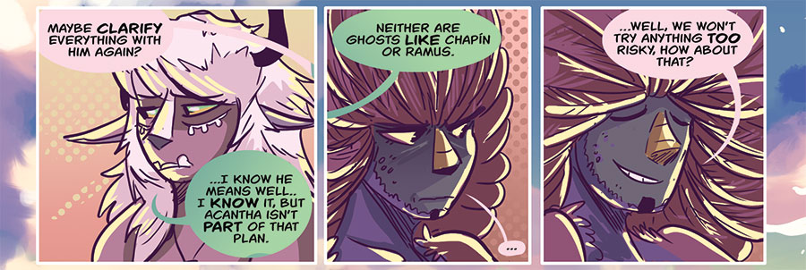 Happy Halloween!! The final page of this chapter is up, and oh man, change is a-brewin'!

cosmicfishes.com updated 

#webcomics #spiderforest #webcomic #comics #artistsontwitter