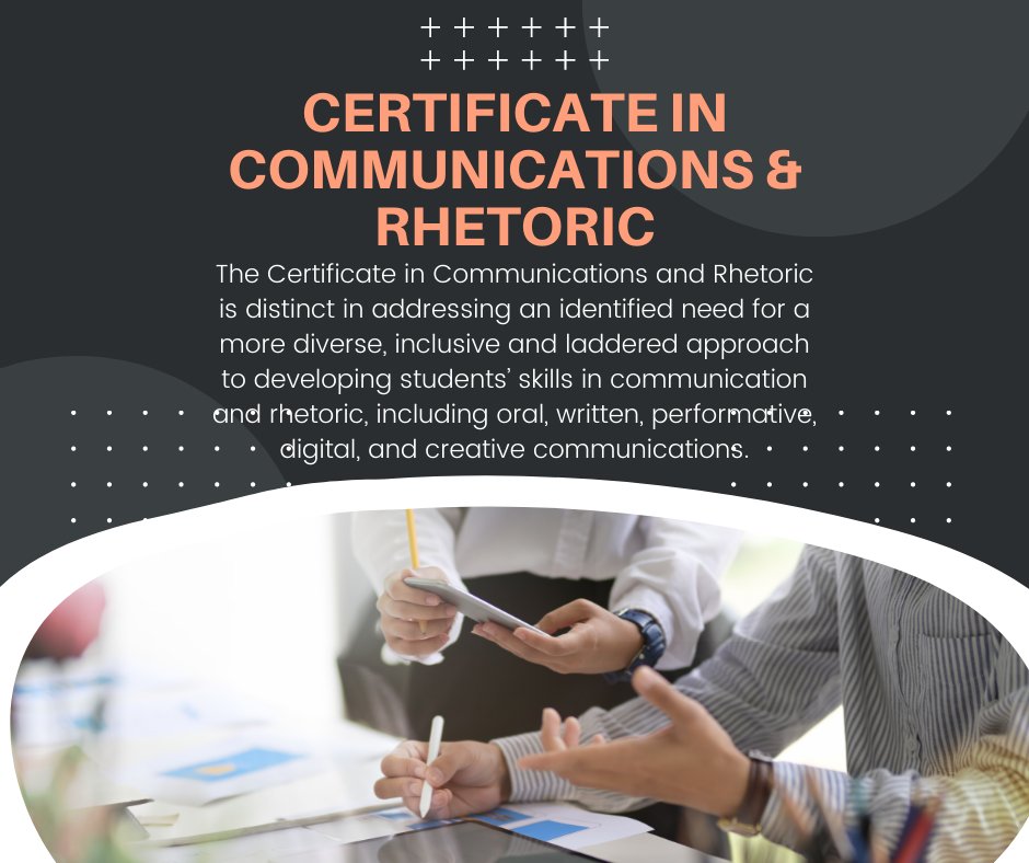 EcsUbco's tweet photo. Did you know we offer a certificate in Communications &amp; Rhetoric? Not only is the certificate an excellent way to extend your proficiency in communication skills, it is a highly valued asset to your graduation portfolio: https://t.co/3RNSvNT1Dc
#communication #rhetoric #ubco https://t.co/cfDv0H5kbU