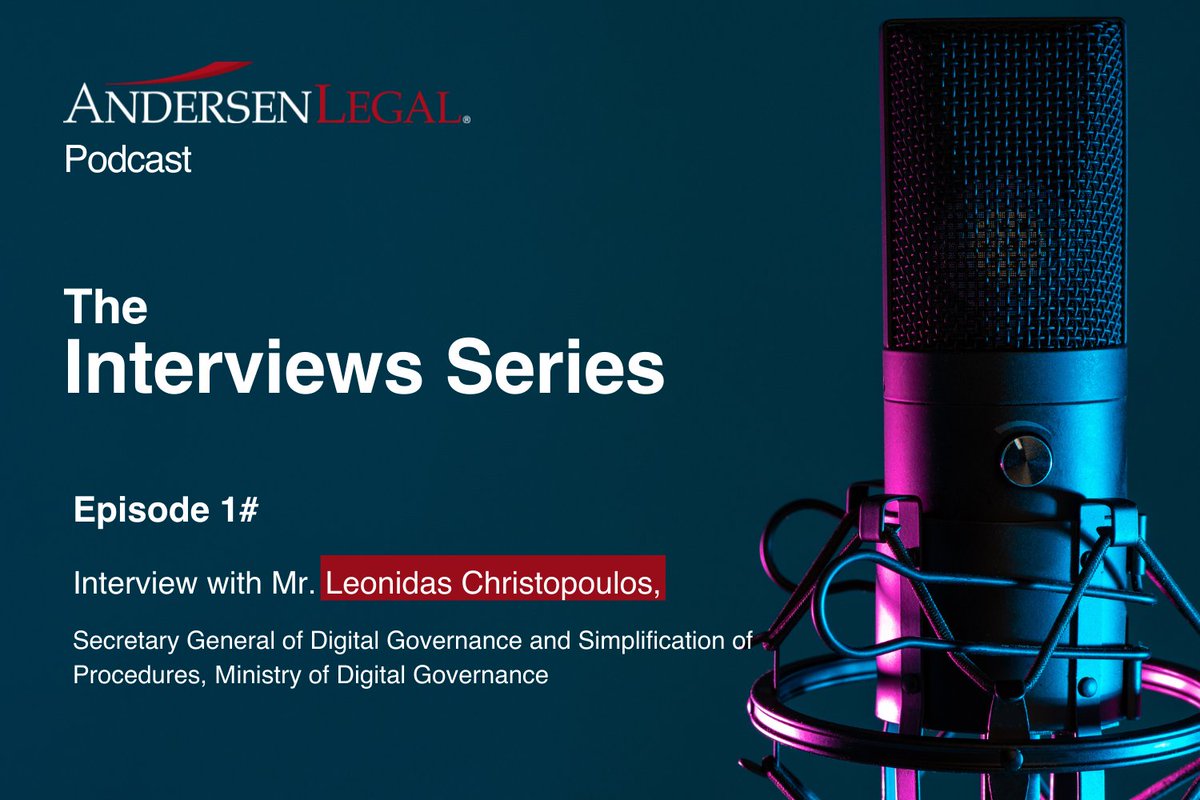 AndersenLegalGR's tweet photo. Andersen Legal #podcast - The Interviews Series.
Συνέντευξη του Λεωνίδα Χριστόπουλου, Γ.Γ. Ψηφιακής Διακυβέρνησης. Ακούστε την εδώ: https://t.co/S35O0GCwd3
Spotify: https://t.co/VFVO847AHc https://t.co/Ndz5KkpKXw