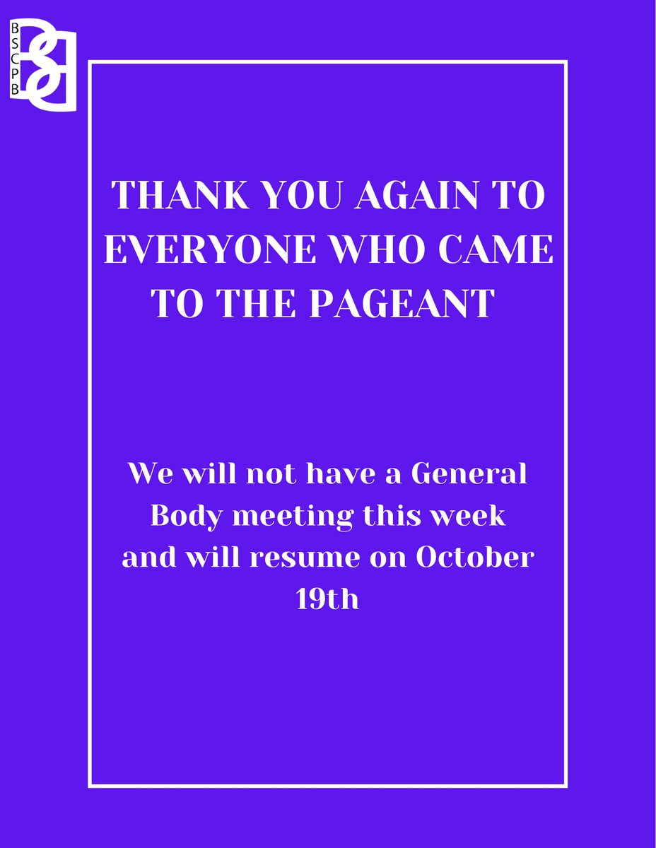 Thank you to everyone who attended the pageant! It was an amazing time, we will see you next week!