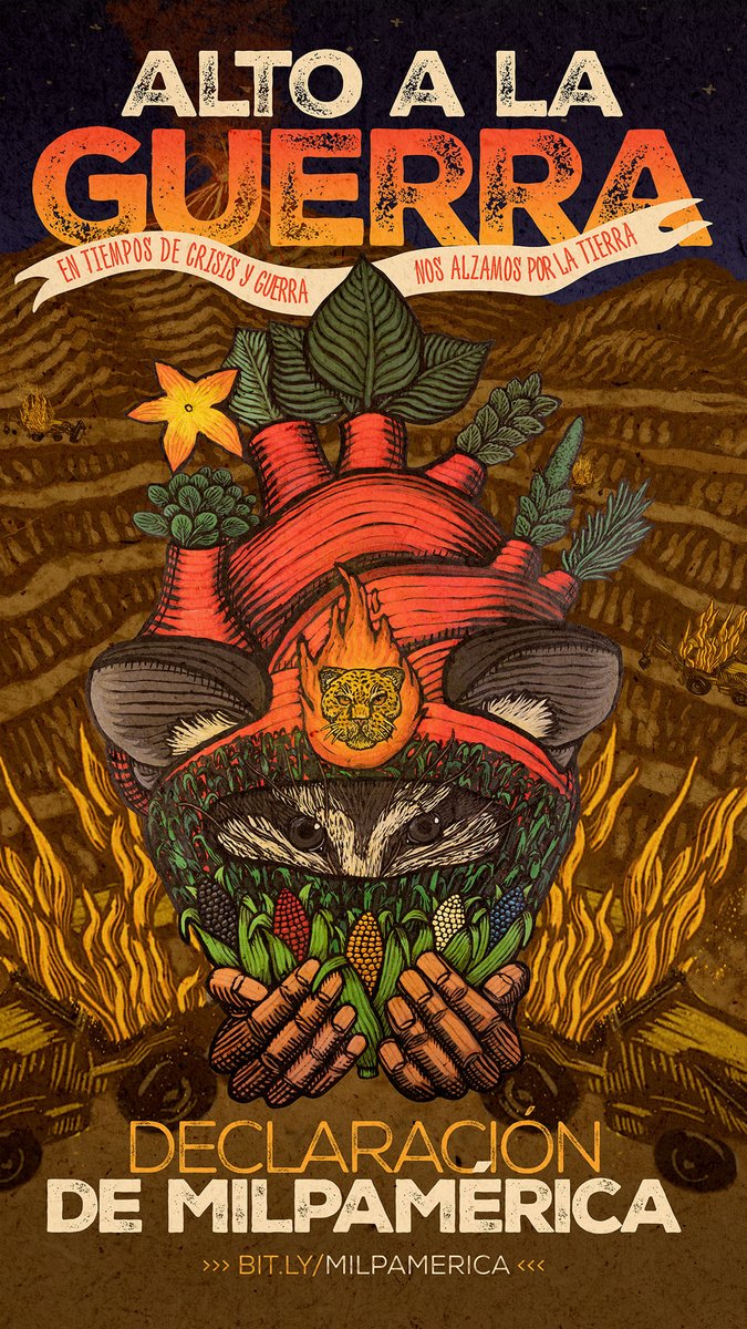 #DíaDeLaResistenciaIndígena ✊
🖐️ ¡Alto a la guerra contra la Madre Tierra y nuestros pueblos! Los herederos de Colón aprenderán a respetar, o su tiempo lineal habrá de terminar.

530 años de resistencia ante el exterminio🔥 #MilpaméricaResiste firma: bit.ly/milpamerica