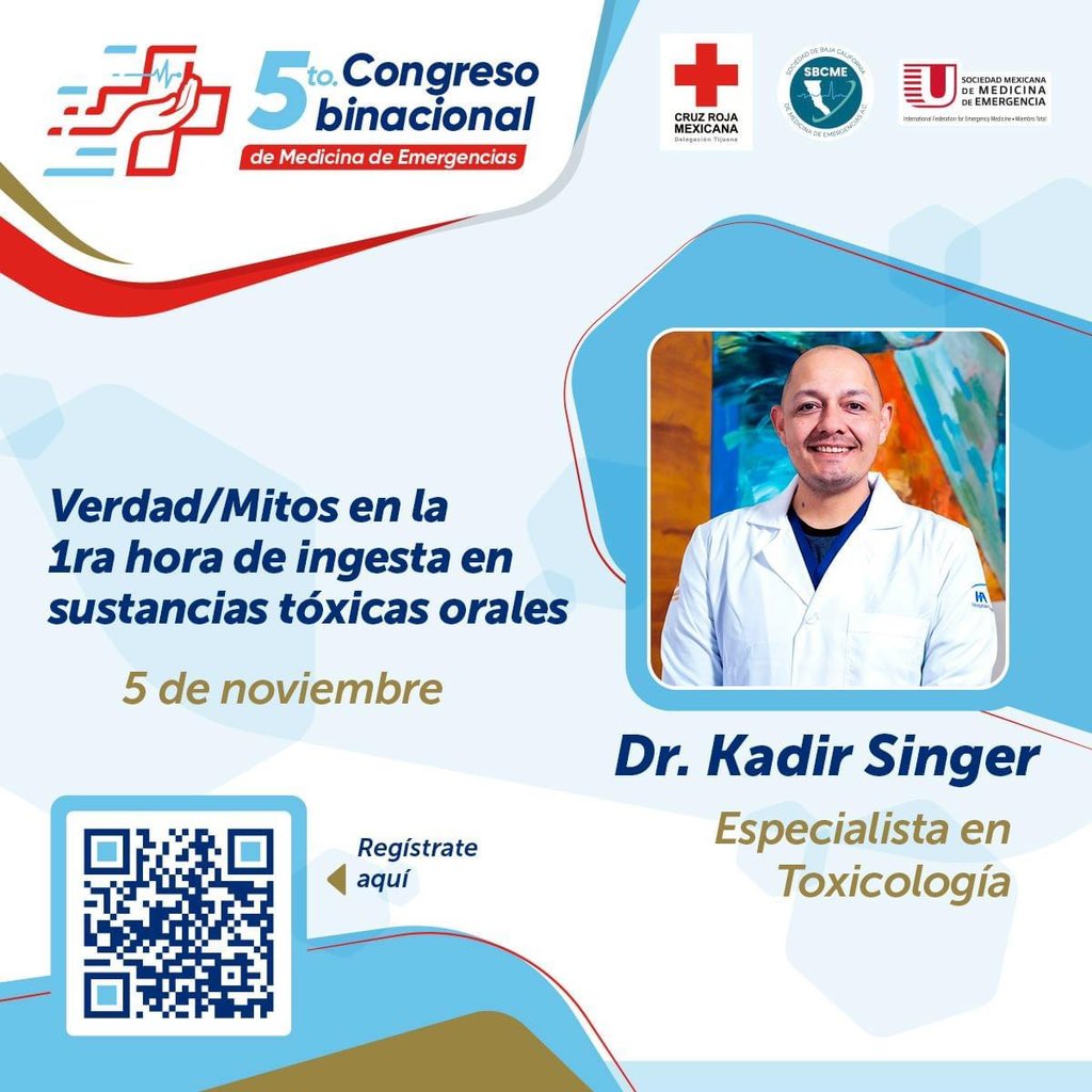 Kadirsinger's tweet photo. Acompáñanos a Tijuana! @DraHuerta09 @hek524 @SMMEAC @doctorthierry @Dansan911 @Dr_Dive @ToxicologiaMX https://t.co/AOnZwWMVSi