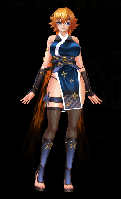 さくらのくノ一コスを青で染色
対魔忍スーツもいいけど和ベースのくノ一もいいね 