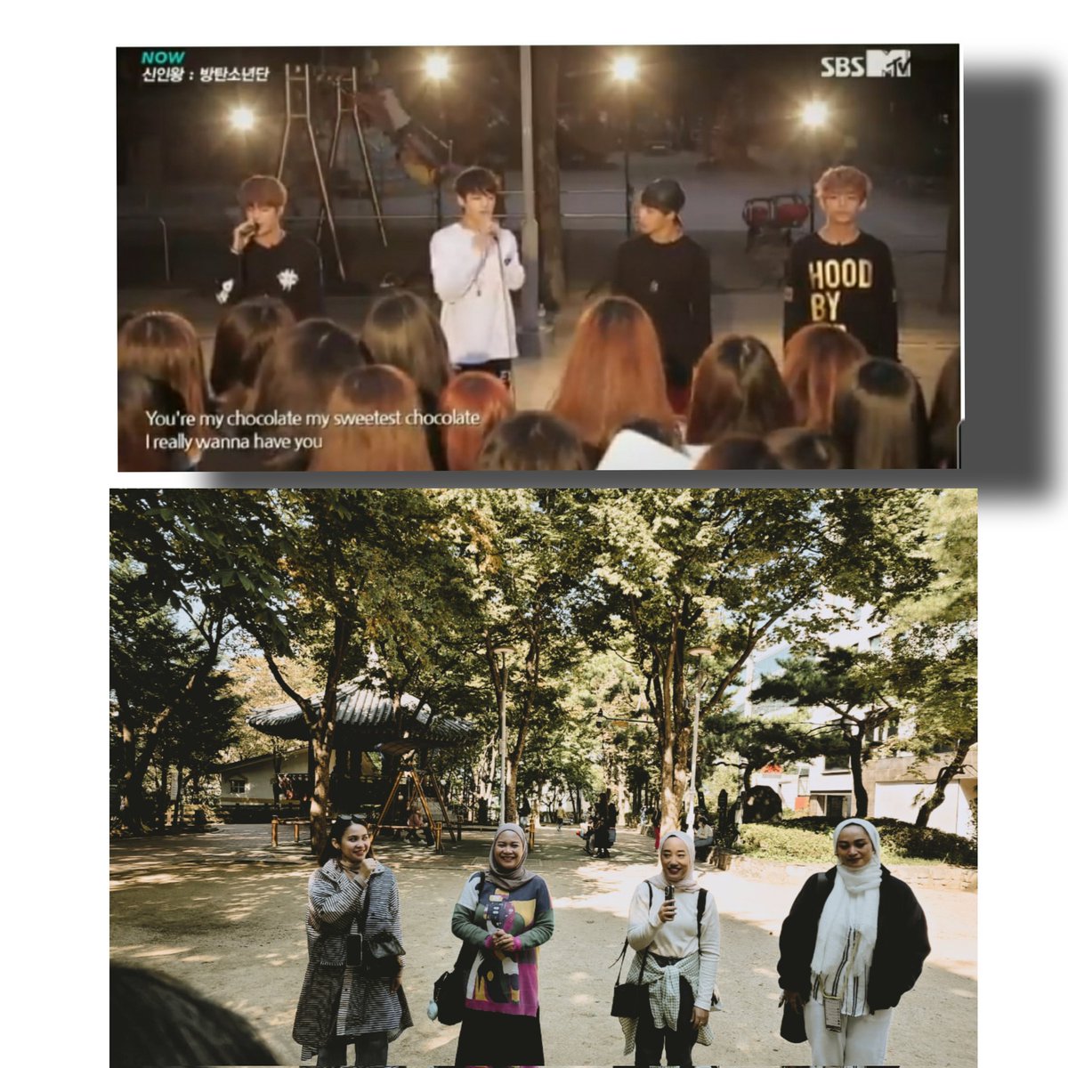 Recreated vocal line photo, singing at Hakdong Park😘