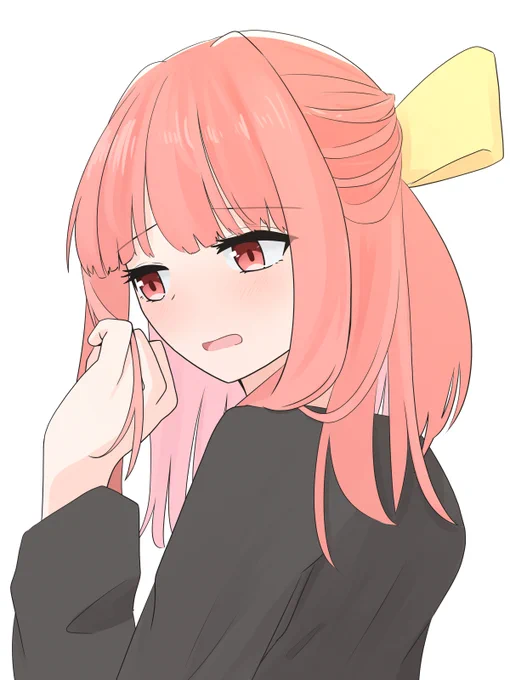 こうですか?#ミディアムハーフアップ茜ちゃん照れ顔部 