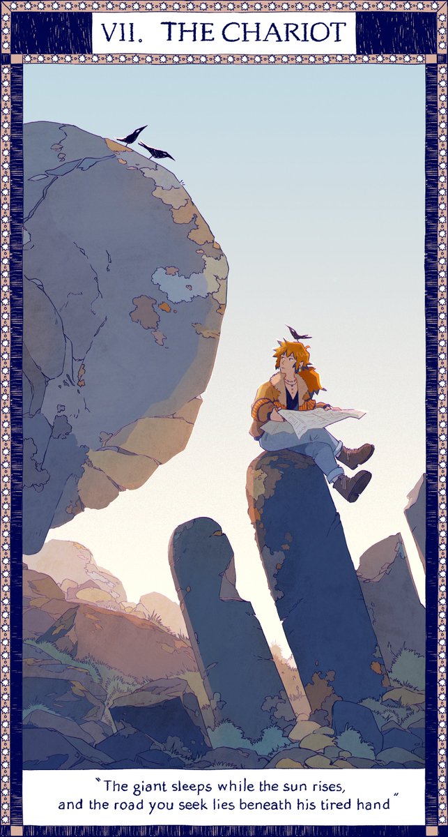 There is no "traveler" arcana in the tarot, but the chariot seems like the next best thing