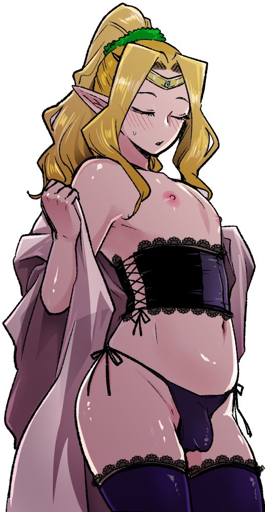 “I guess I should probably set up for the night. It’s pretty late already.”

The blonde stood up and began preparing for the night, setting up a small sleeping bag and campfire.

It was then that you (the reader) stumbled upon the elf who happened to be in the middle of changing.