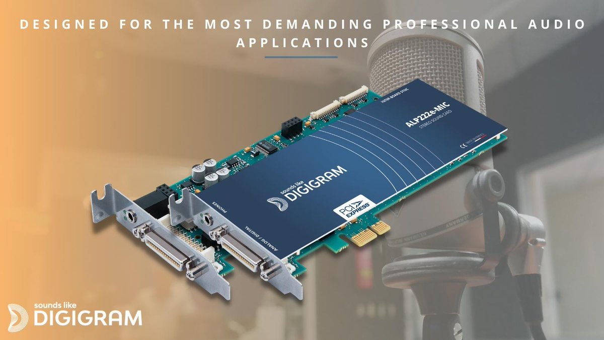 digigram's tweet photo. The phenomenal audio quality and performance are now at your door step!
This new technology core will push back the limits, offer enhanced performances, and simplify users’ daily routines.
Here is the link for more info 👉 https://t.co/P3pHVB7uzU
#Soundcards #ALP222 #Digigram https://t.co/gJ8snQr3D4