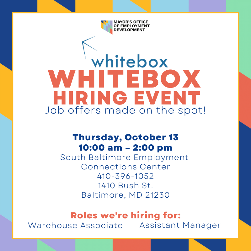 Baltimore Jobs & Resources (MOED) tweet media