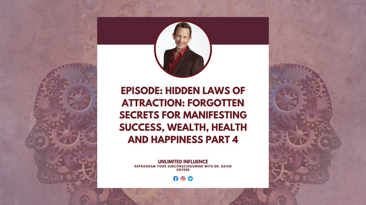 DavidSnyderNLP's tweet photo. In this last segment, Dr. David will talk about Identity, Body feelings, and Energy Spinning. He will also share how you could qualify for his courses absolutely FREE!
#NLPCoaching #UnlimitedInfluence #NLP
Podcast: https://t.co/GfiX6XD6Yh
YouTube: https://t.co/HFmwcPNSGt https://t.co/gPK5ViHIHy