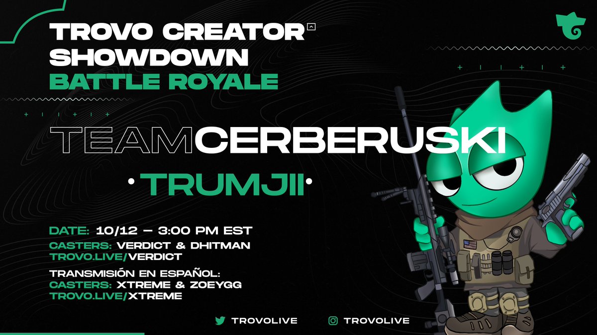 Boyos I will be live playing the qualifiers for the BR Trovo creator showdown in 4 hours! So make sure to be there when I'm live!
