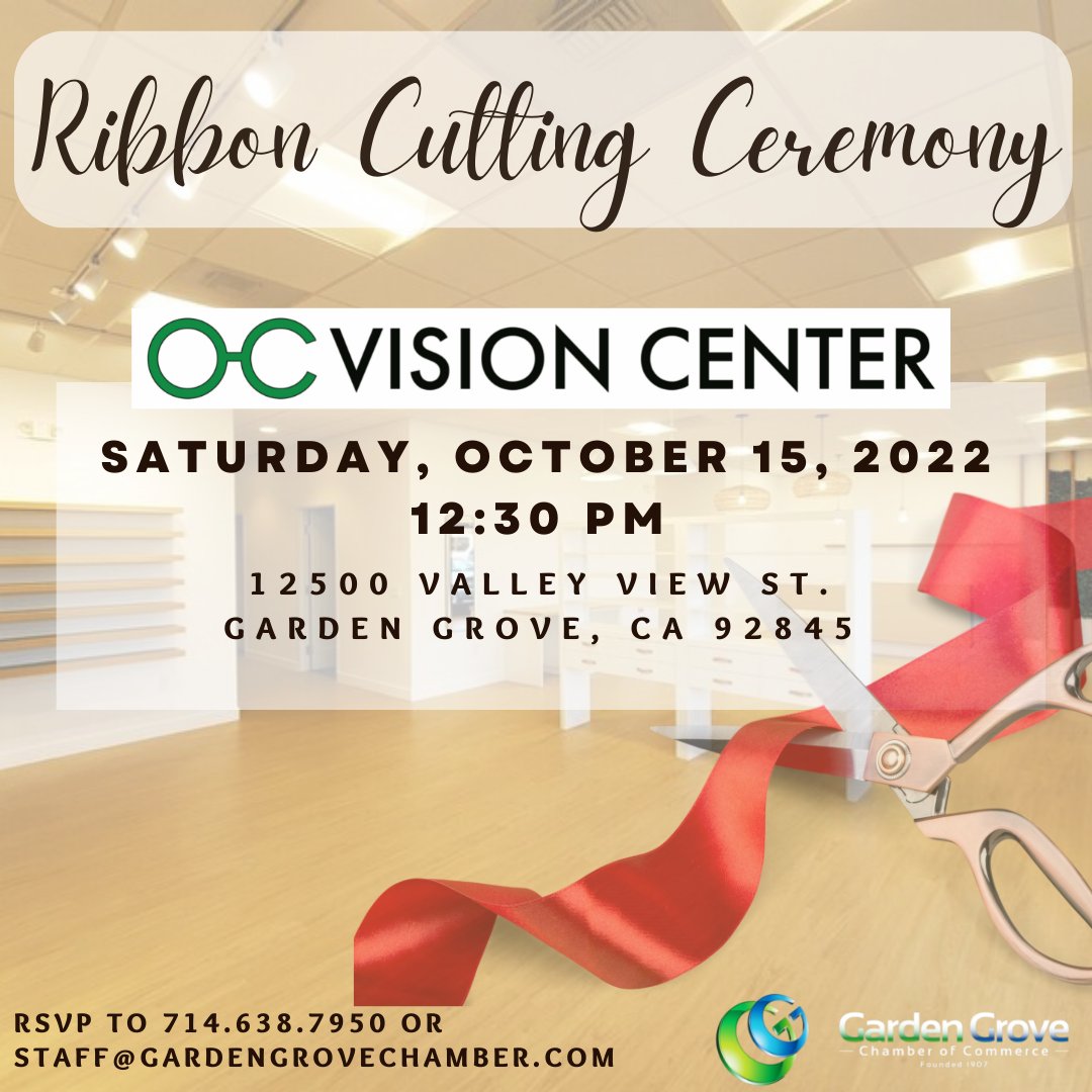 Special Invite: OC Vision Center is Opening in Garden Grove

RSVP HERE: conta.cc/3ftmQ3o
conta.cc/3EB51df