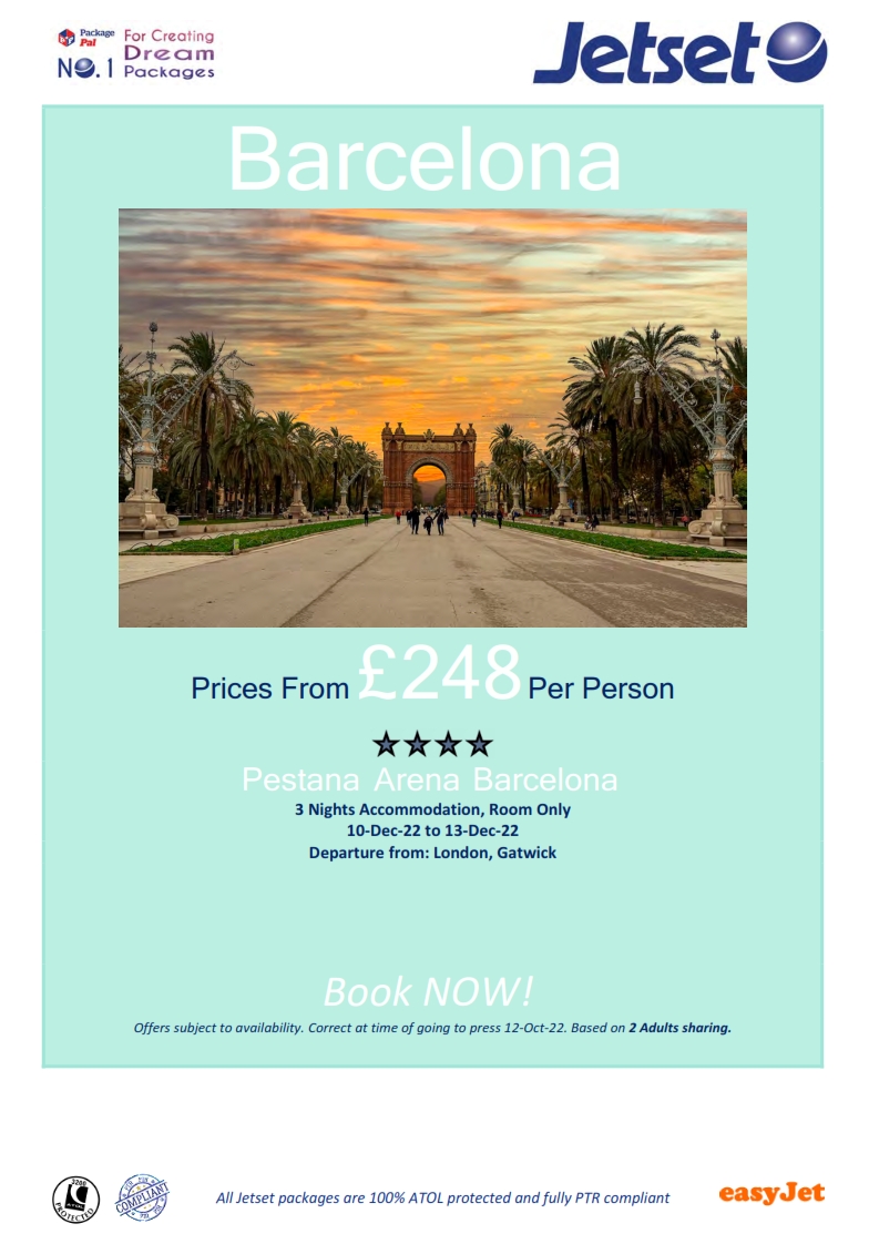 Package Pal - Festive Favourites! 🎄🎅🎁✈️
Get in the festive spirit and visit some of Jetset’s European favourites this Christmas!