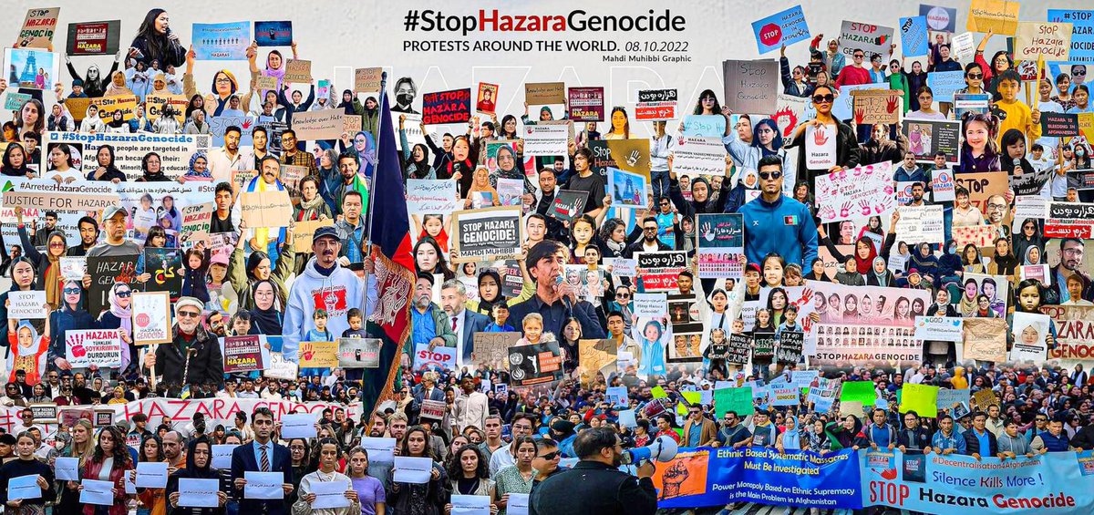 daryafarhad's tweet photo. خسته نشوید؛ هشتگ بزنید! 
و اگر بنده‌زادی از ناکجا آباد بیاید و بپرسد (څه شي غواړئ؟) بگویید:
۱. به رسمیت شناختن نسل‌کشی هزاره‌ها توسط سازمان ملل
۲. بررسی همه‌جانبه و بی‌طرفانه از سوی یک نهاد معتبر بین‌المللی
۳. ارایه‌ی راهکار از سوی سازمان ملل برای جلوگیری از این جنایات ضد بشری https://t.co/cW7kIomtux