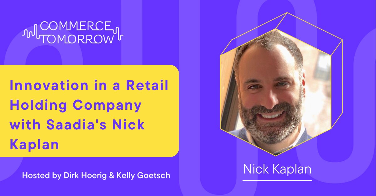 We're happy to share a brand new episode of CommerceTomorrow, featuring Chief Growth &amp; Innovation Officer of Saadia Group, Nick Kaplan! Tune in for Nick's opinion on market changes &amp; his views on current &amp; future #business &amp; #tech trends. 🎤 

👂: lnkd.in/ggc5tzwH