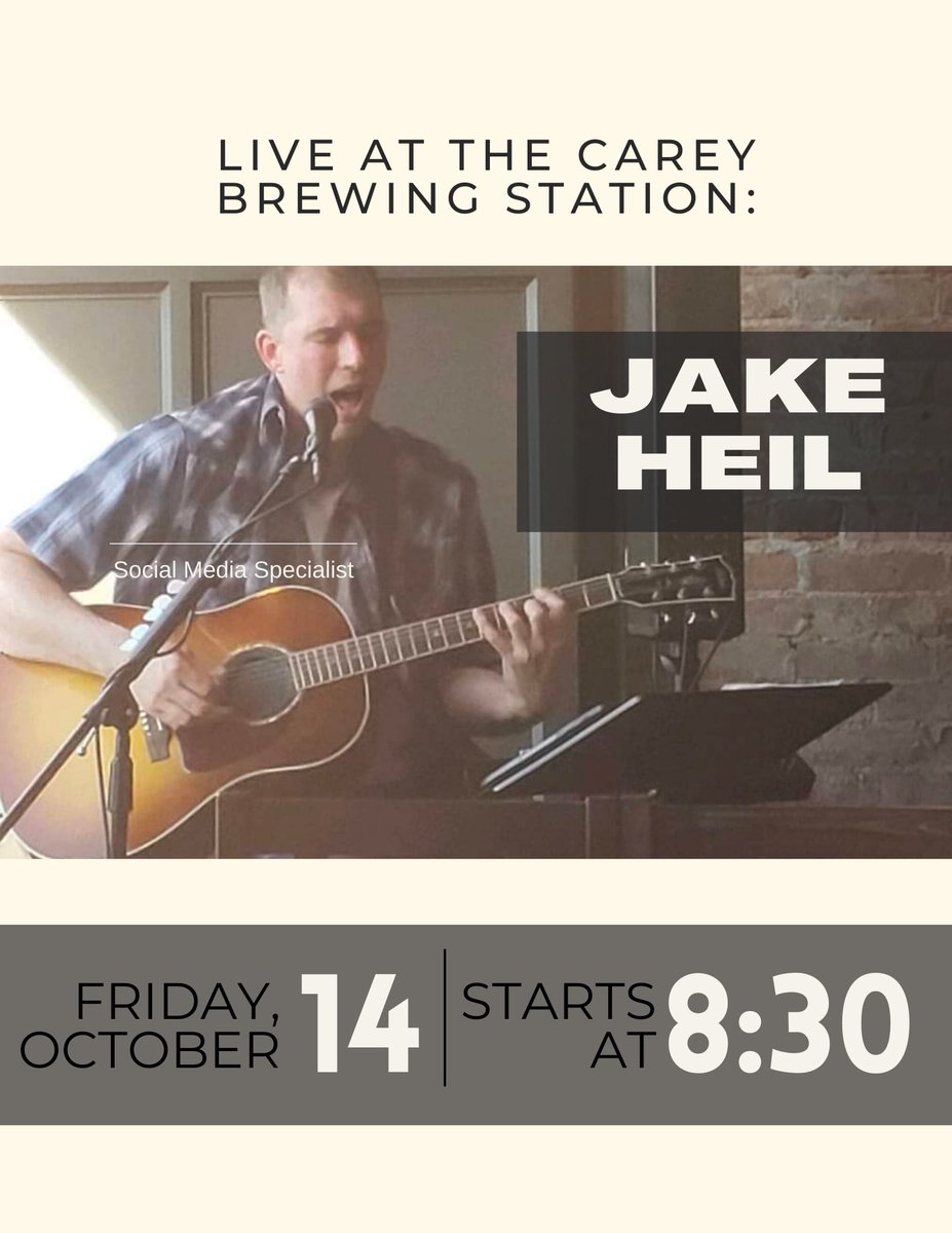 CareyBrewing's tweet photo. It’s a great day to visit CBS!
Today Karaoke @ 7:00
Thursday Cornhole @ 6:00
Friday Jake Heil @ 8:30
Saturday Pub Crawl @ 2:00
Saturday Mad Canadian BBQ Food Truck @ 5:00
Walking Ghost Tour @ 5:30
Singo Bingo with Prizes @ 7:00
All Night Dwight Band @ 9:00 https://t.co/krfXA4QKnU