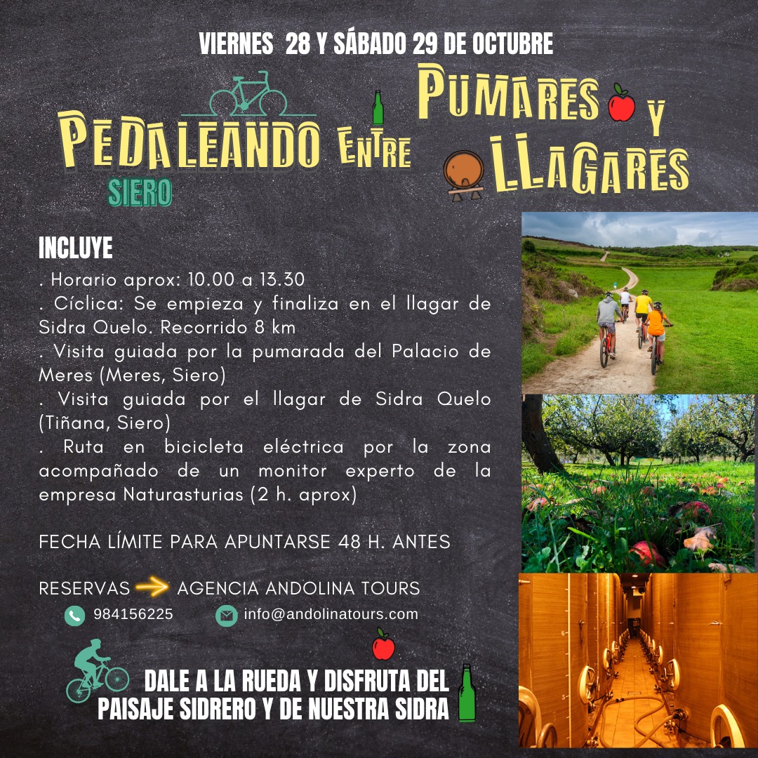 No descansamos para seguir mostrando nuestra programación 🗒️🍾🧳
Si eres un enamorado/a 💗 de la 𝐬𝐢𝐝𝐫𝐚 🍾, de la 𝐧𝐚𝐭𝐮𝐫𝐚𝐥𝐞𝐳𝐚 🌳🍂🍎, del 𝐝𝐞𝐩𝐨𝐫𝐭𝐞 🚵 👉 𝐃𝐚𝐥𝐞 𝐚 𝐥𝐚 𝐫𝐮𝐞𝐝𝐚 🚲 y 𝑝𝑒𝑑𝑎𝑙𝑒𝑎 𝑐𝑜𝑛 <a href="/SidraturismoAst/">Sidraturismo Asturias</a>
Más info en: sidraturismoasturias.es/eventos/mayand…