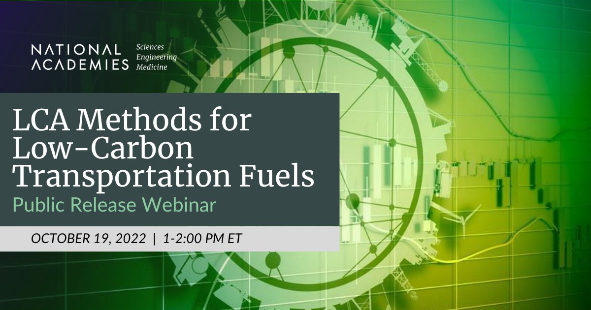 jdhill's tweet photo. The public release of our @theNASEM report is next Wednesday, Oct. 19! Please spread the word to the #CarbonAccounting, #LCA, #GHG, #ElectricVehicles, #biofuel, #ethanol, #renewableenergy, #climatechange, #ClimatePolicy, #Transportation, #GreenEnergy, and #bioeconomy communities. https://t.co/GxNUdToD37