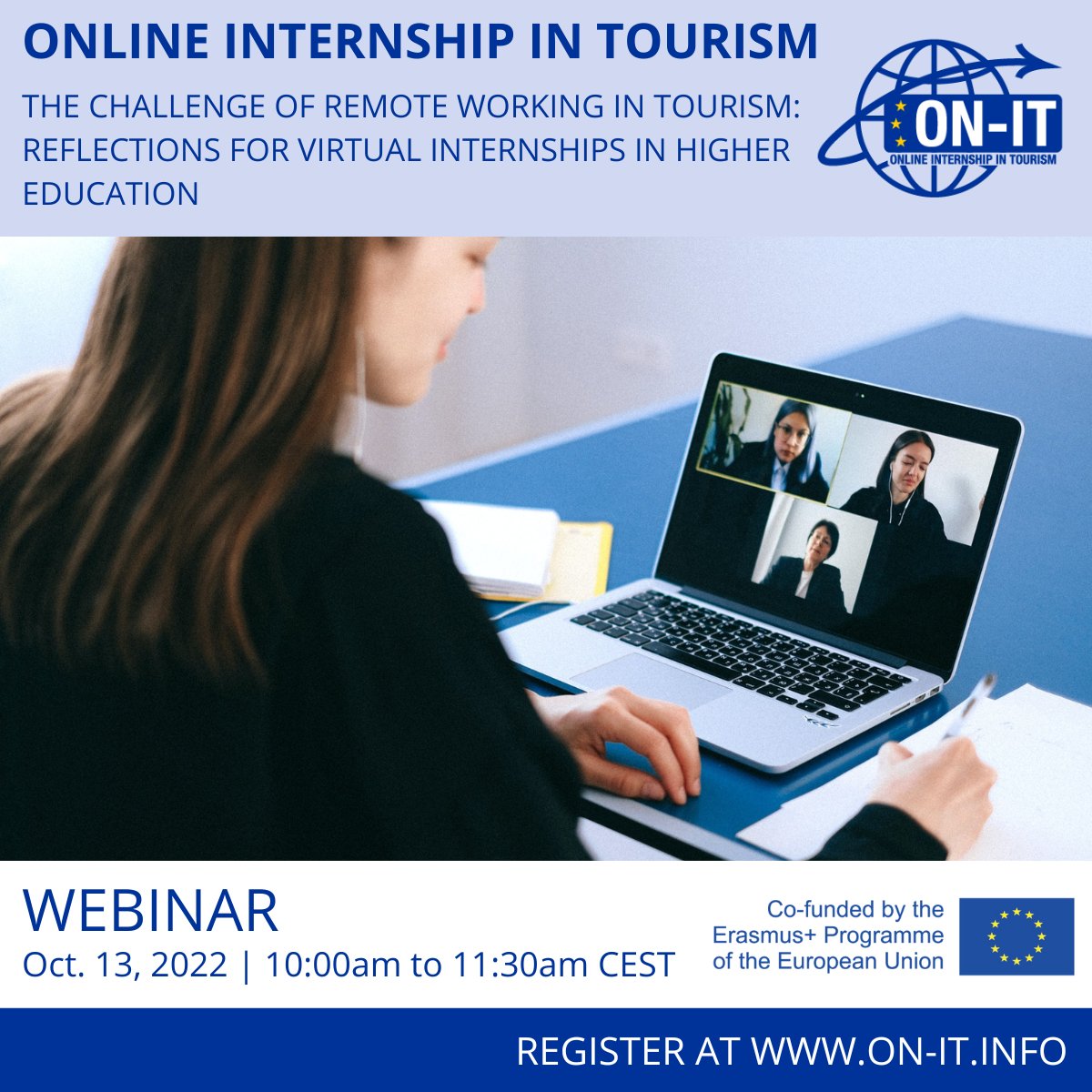 📣 The ON-IT project is ready for the #ErasmusDays2022! Join our webinar tomorrow to explore the challenges of #remoteworking and virtual #internships
More info and registration 👉 on-it.info/the-challenge-… 
📆October 13, 2022 - 10am CEST 
#highered #ErasmusPlus #highereducation