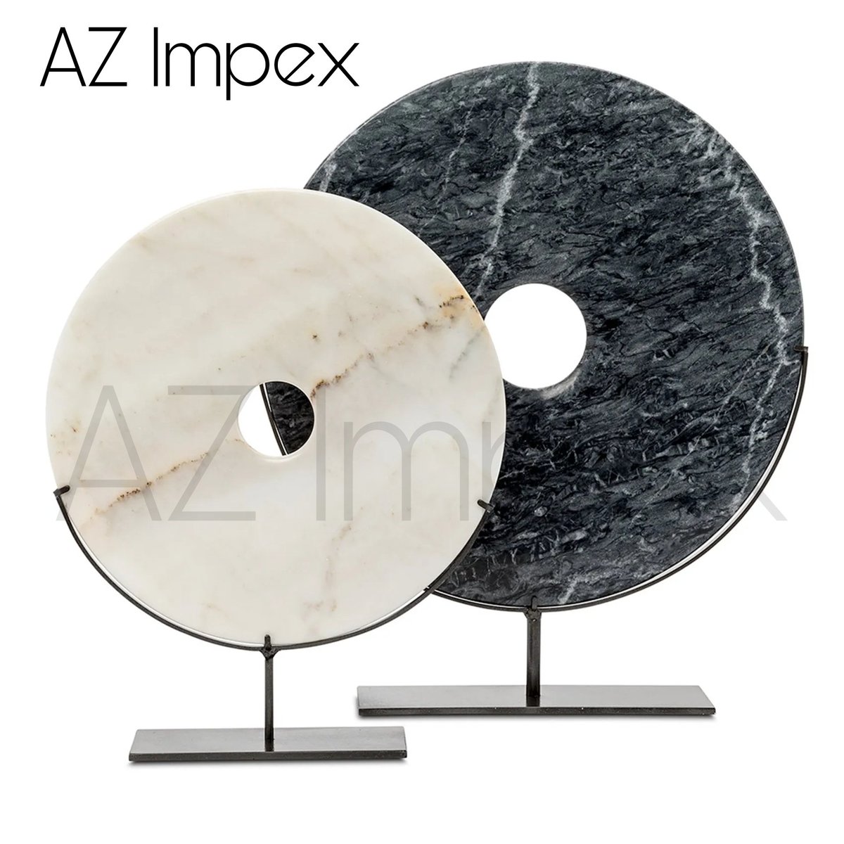 AzImpex's tweet photo. White &amp; Black Marble Disk Sculpture. 
#azimpex #azimpexworld https://t.co/QRCmWnb6W0