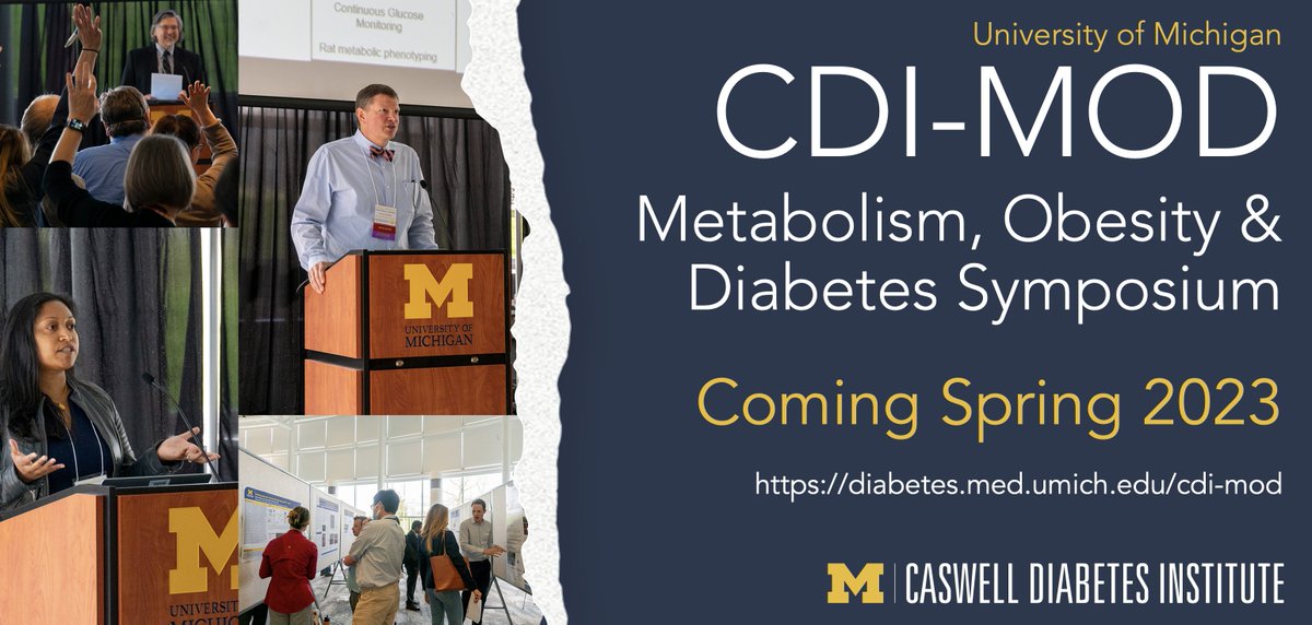Hey metabolism researchers – help us select the best topics and speakers for the next conference at @Umich – what are the issues that you want to hear debated to advance #metabolismresearch? And which speakers? #UMCDIMOD2023 diabetes.med.umich.edu/cdi-mod