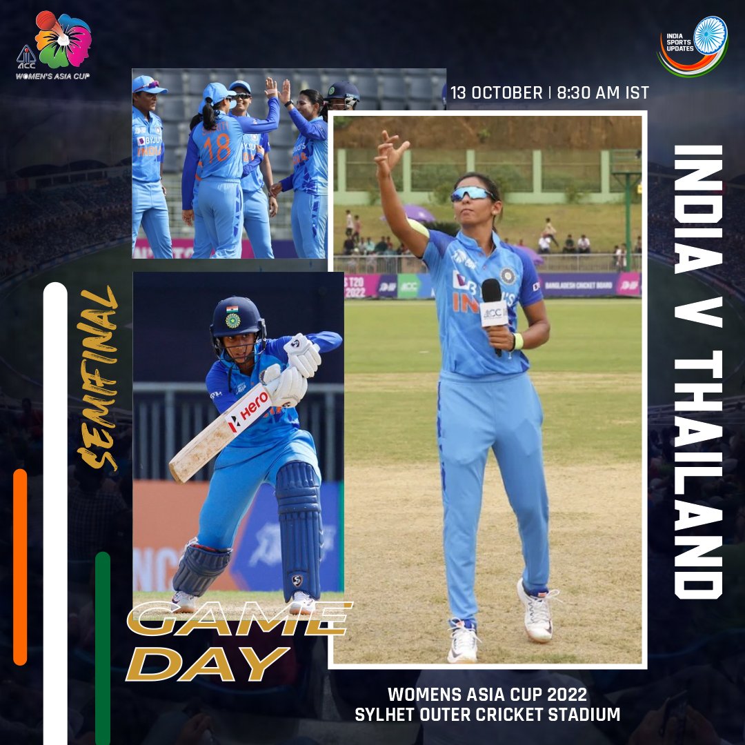 indiasportsup's tweet photo. Semi-final ready 🇮🇳
Sending best wishes to our Indian Team for Asia Cup Semi-final!
@BCCIWomen #TeamIndia #JemimahRodrigues #HarmanpreetKaur #INDWvTHAW #INDvTHAI #INDvTHA #CricketTwitter https://t.co/aAfkvQswfi