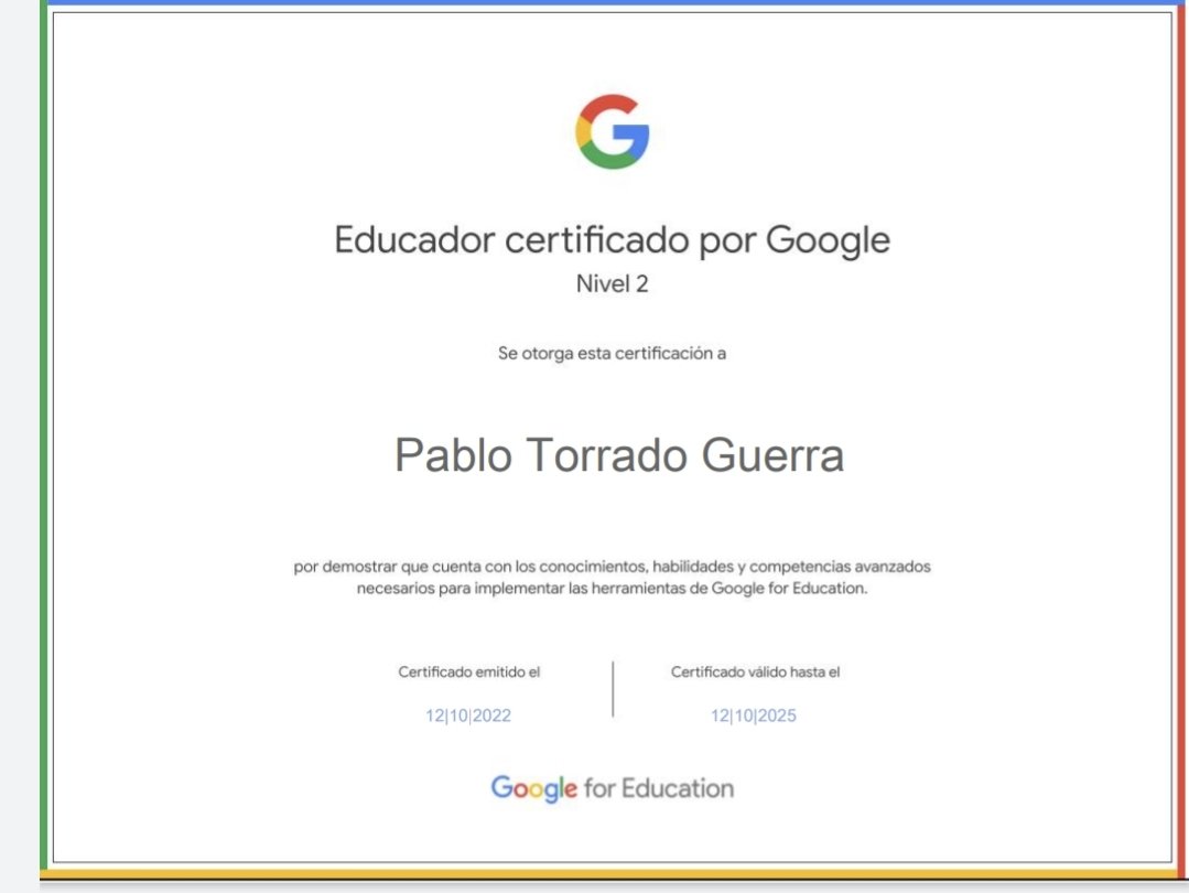 Hoy tocó recertificación del Nivel 2 de Google por otros 3 años.👍<a href="/GoogleForEdu/">Google for Education</a> #renovandocertificados <a href="/ColeHeidelberg/">Colegio Heidelberg</a>