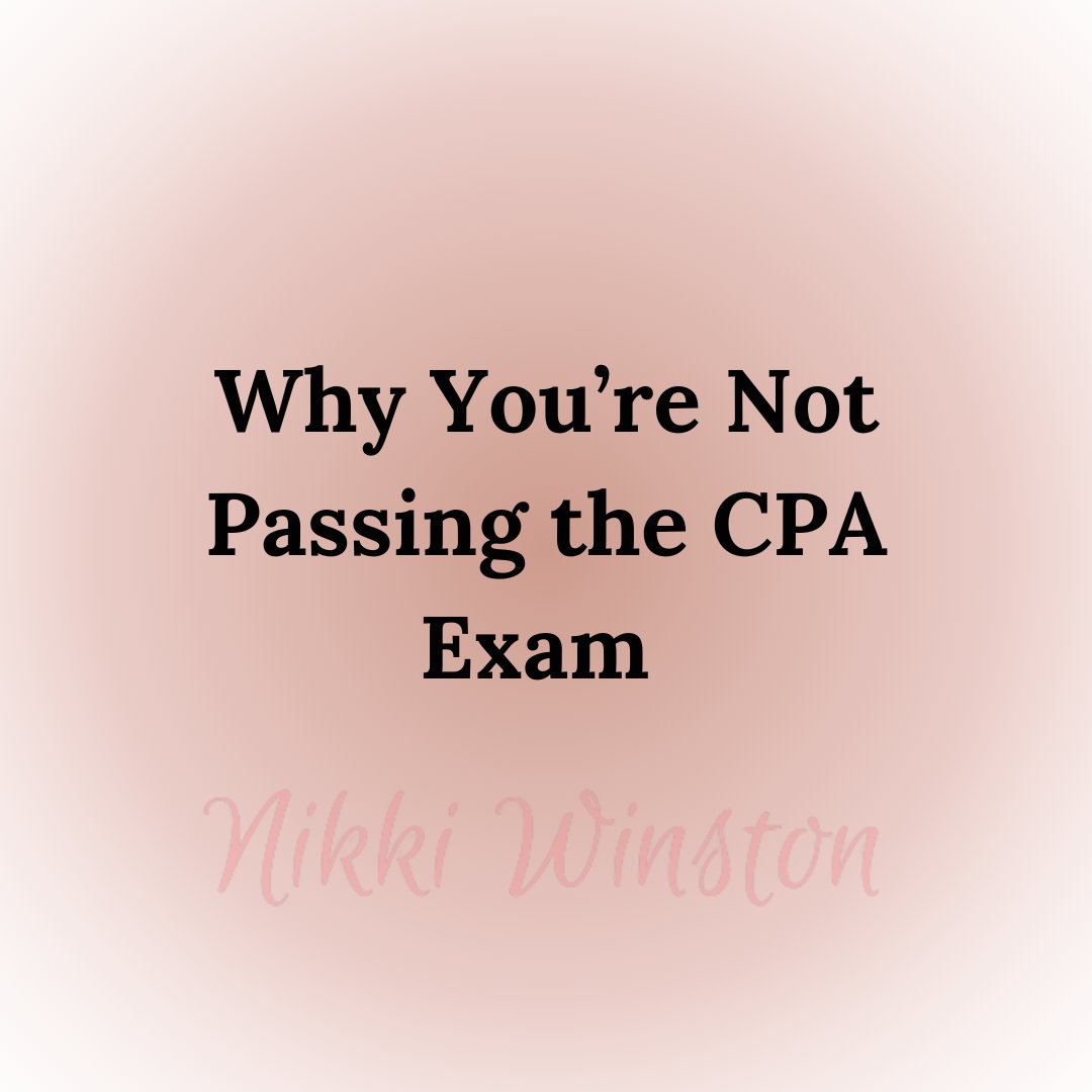 NikkWinstonCPA's tweet photo. CPA exam scores are out!
Big congrats if you passed. If you failed your exam, here’s some reasons why - and what to do about it.
Watch the full #CPAExam coaching session replay here: https://t.co/5PU51PIUvS
#Accounting #ScoreRelease #CPA https://t.co/Ri9rEcsUAd