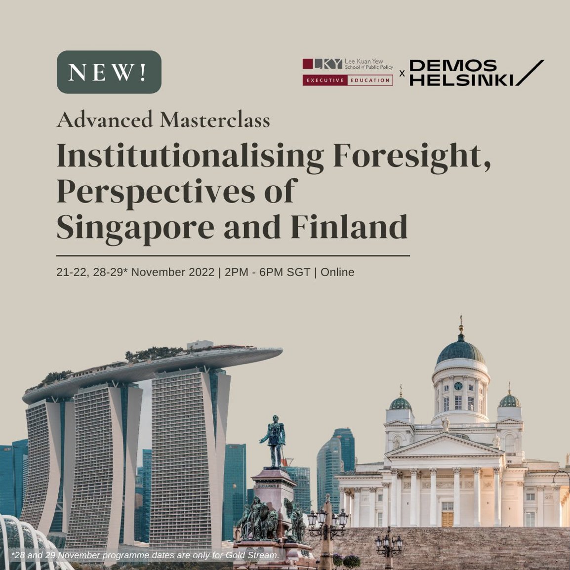 We are excited to be joining Lee Kuan Yew School of Public Policy to host a MasterClass on foresight.

The course begins w/ learning from foresight approaches &amp; practices of leading practitioners, with the option to explore links between foresight knowledge &amp; policy. Details👇🏼