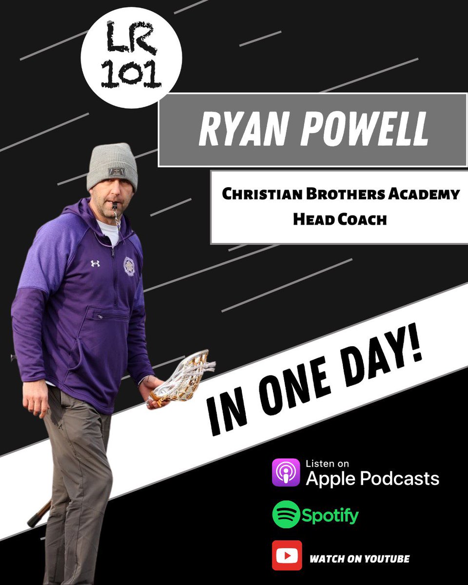 Tune in📱tomorrow Thursday, October  13th as Luke talks🗣with Ryan Powell‼️🥍 <a href="/ryanpowell22/">Ryan Powell</a> <a href="/powelllacrosse/">Powell Lacrosse</a> <a href="/CBASyracuse/">CBA Syracuse</a> <a href="/RhinoLacrosse/">Rhino Lacrosse</a>