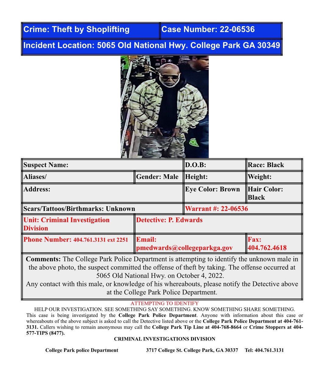 College Park PD tweet media