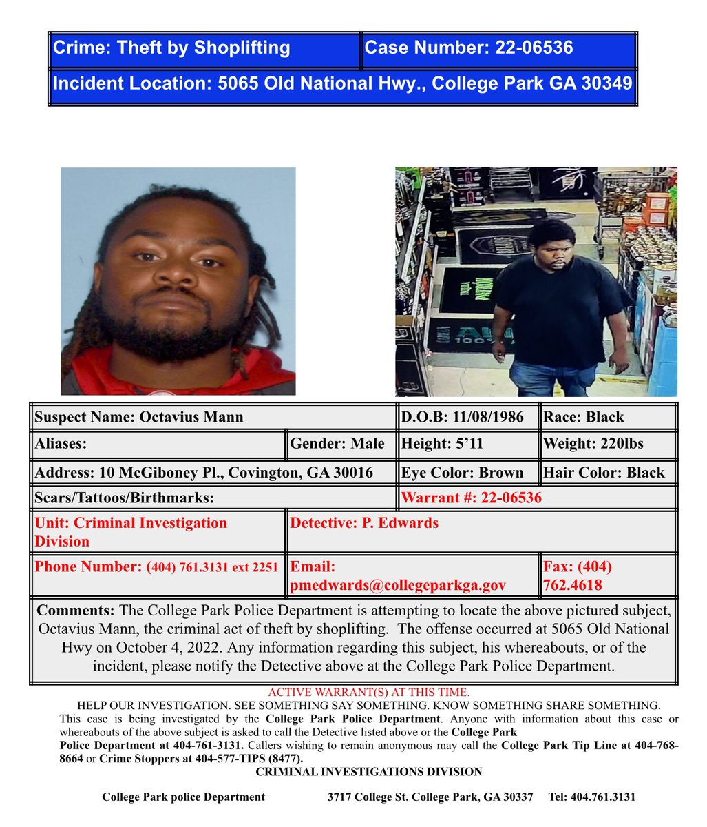 College Park PD tweet media