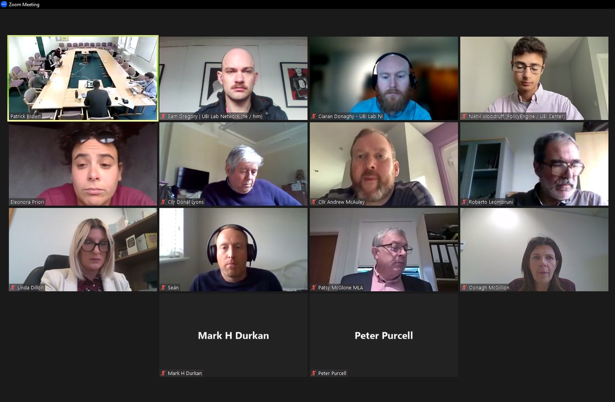 🥇𝙃𝙚𝙧𝙚 𝙬𝙚 𝙜𝙤!

The 1st meeting of the All Party Working Group on UBI met to continue discussions on how a NI UBI trial would work.

🤝 With cross-party representatives from all political designations, this group will work to build public &amp; political support for UBI in NI.