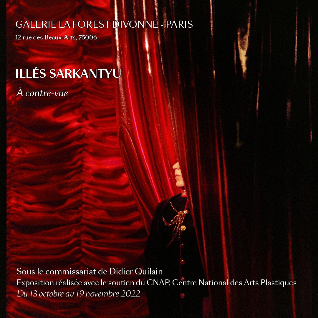 À la veille de son vernissage le <a href="/CNAPfr/">Cnap</a> accorde son soutien à l’exposition d’Illés Sarkantyu, « À contre-vue ».

Vernissage demain jeudi 13 octobre de 18h à 21h
Exposition jusqu’au 19 novembre 2022 sous le commissariat de <a href="/DidierQuilain/">Didier Quilain</a>
Galerie La Forest Divonne - Paris