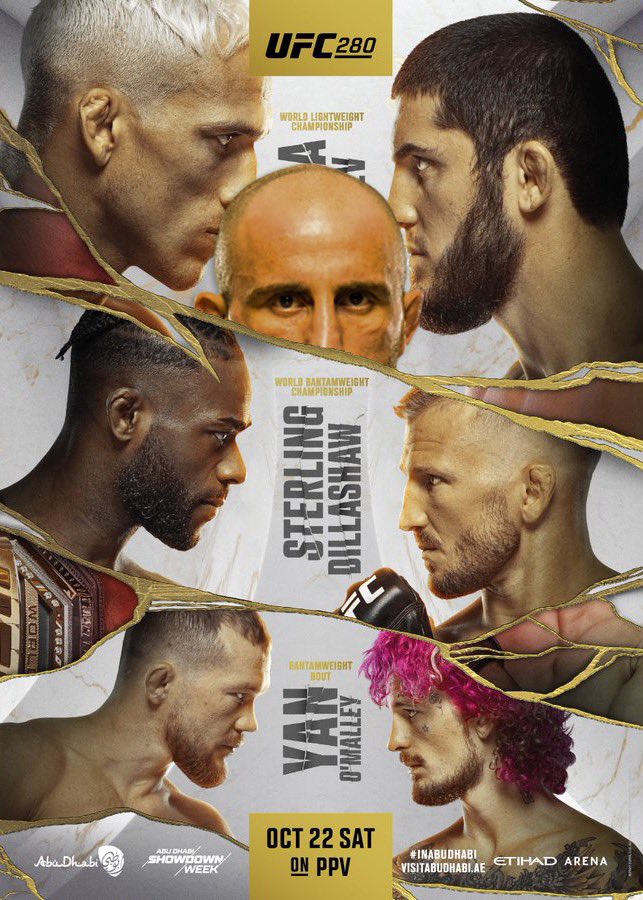 twrecks155's tweet photo. Updated UFC 280 poster https://t.co/rpPykDojOR