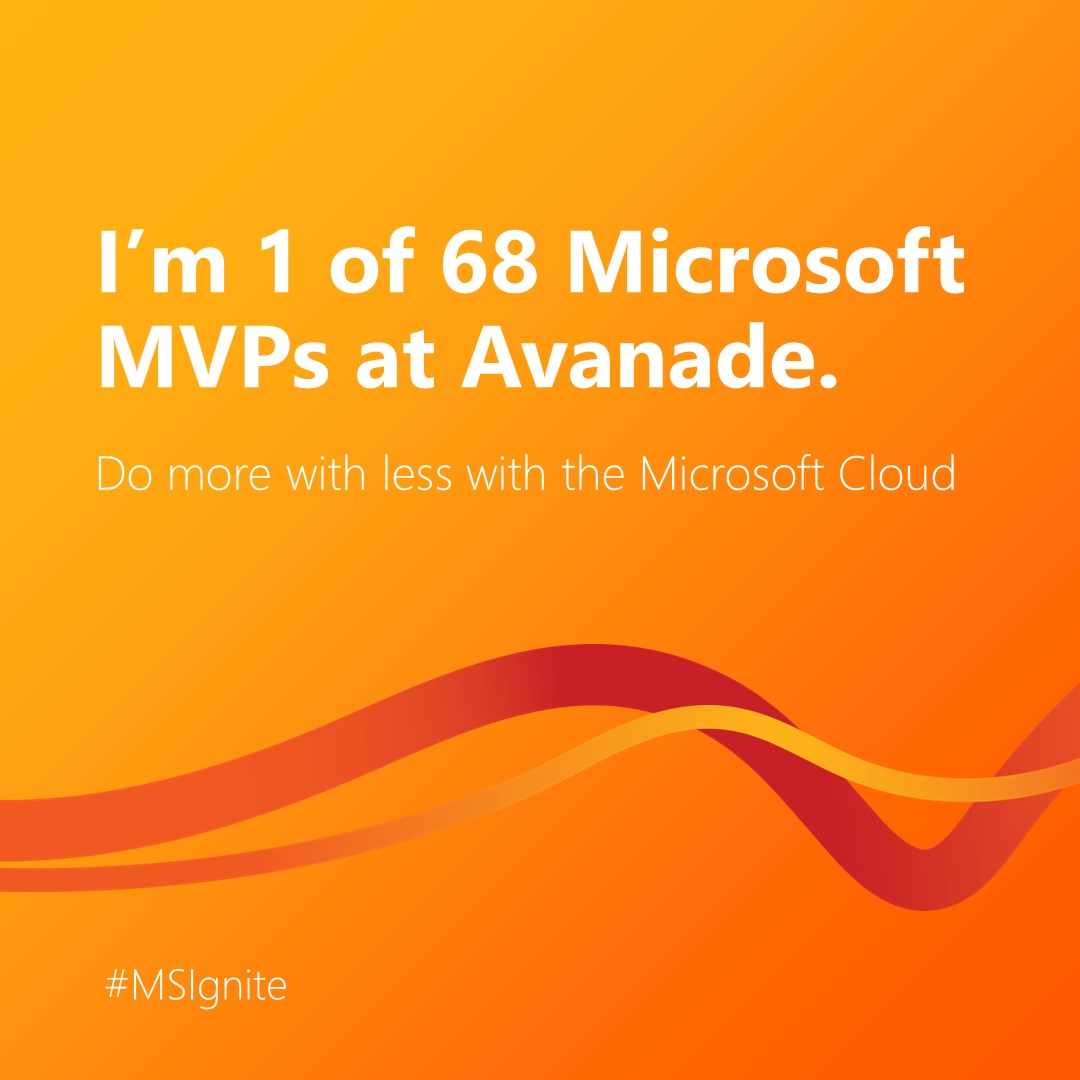 cloudvignesh's tweet photo. It feels great to be part of the Microsoft MVP community at @Avanade 
I am excited and looking forward to the MSIgnite kick-off today.
#msignite  #microsoft  #azure  #mvpbuzz
#avanadedowhatmatters  #avanadeproud  #mvpbuzz  #workatavanade  @AvanadeDACH @MVPAward @MS_Ignite https://t.co/aOSNku0mxb