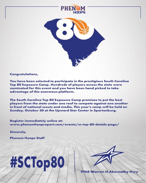 TreLocklear's tweet photo. Thank you to @Coach_Rick57 for the invite to the Phenom Top 80 Exposure Camp @bulldoghoops1 https://t.co/XzXOtlw8oq