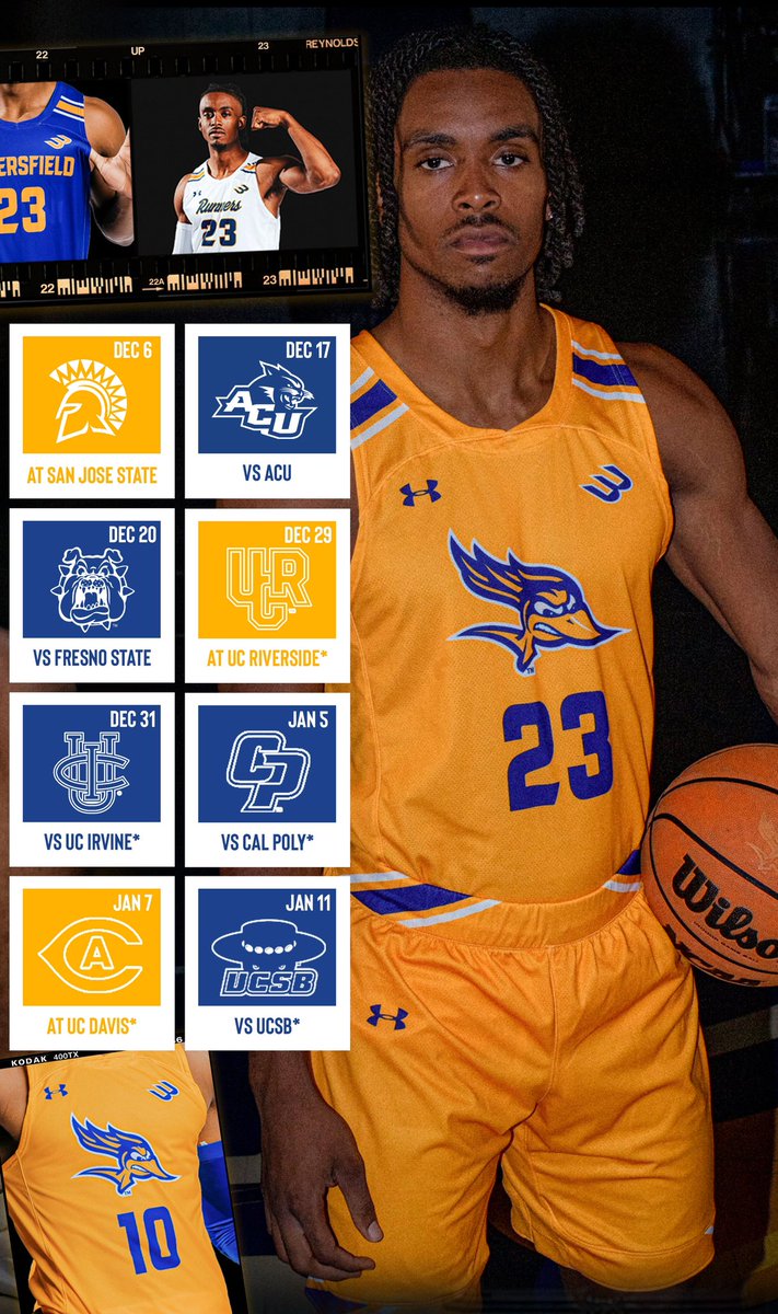 CSUB_MBB's tweet photo. 2022-23 Schedule is Final!

Highlights of the Non-Conference:
November 11th: @UtahMBB 
December 6th: @SanJoseStateMBB
December 20th: @FresnoStateMBB 

Get your season tickets today! Call (661) 654-BLUE (2583)

#TeamBelieve #UP https://t.co/2se7xYAhd0
