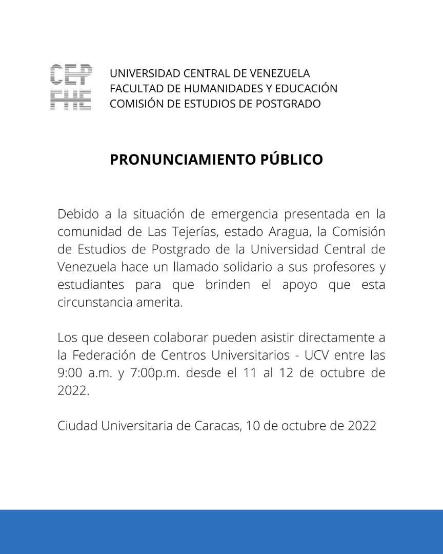 #LasTejerías #ucv #fheucv #fhe