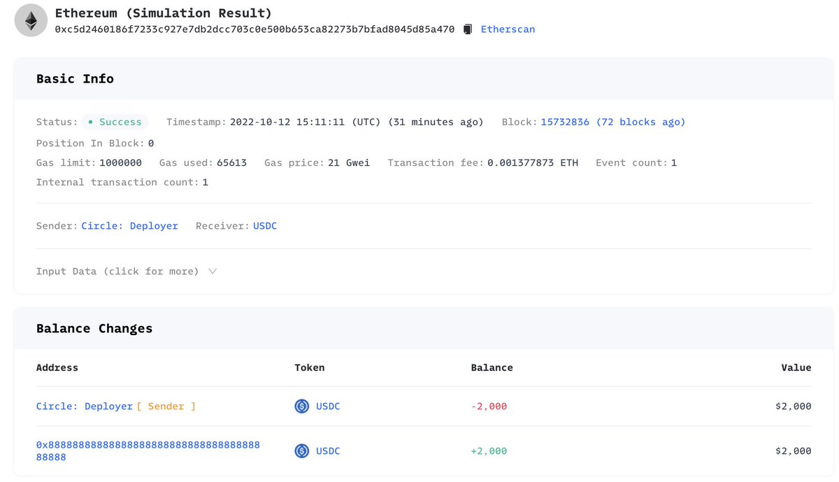 BlockSecTeam's tweet photo. We are thrilled to announce Phalcon's new feature Transaction Simulation is live for ETH. You can simulate arbitrary transactions on ANY position in ANY block, and instantly get complete traces/events and balance changes. 

Fly with Phalcon!

https://t.co/dh8rECW94r https://t.co/PtqhezuAVf