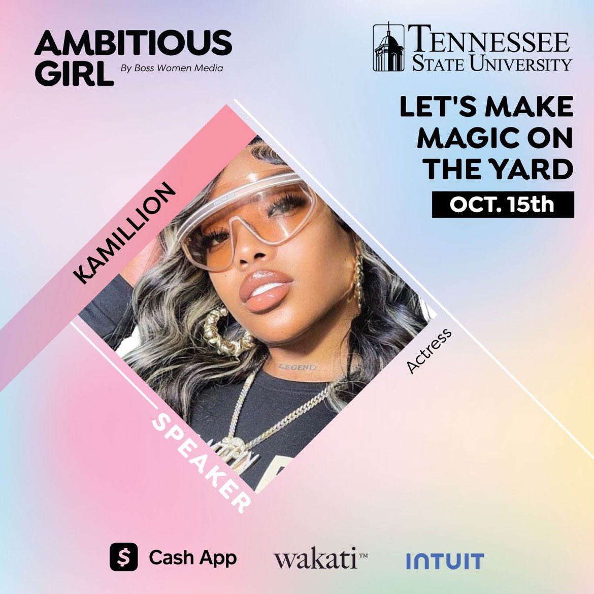 We're excited to have talented @itsKaMillion from the new hit show Rap Sh!t on @HBOmax as our keynote speaker at @TSUedu for the last stop of the #AmbitiousGirl HBCU Tour! REGISTER NOW at the link in our bio to attend this amazing FREE event✨Can’t wait to see you there!💕