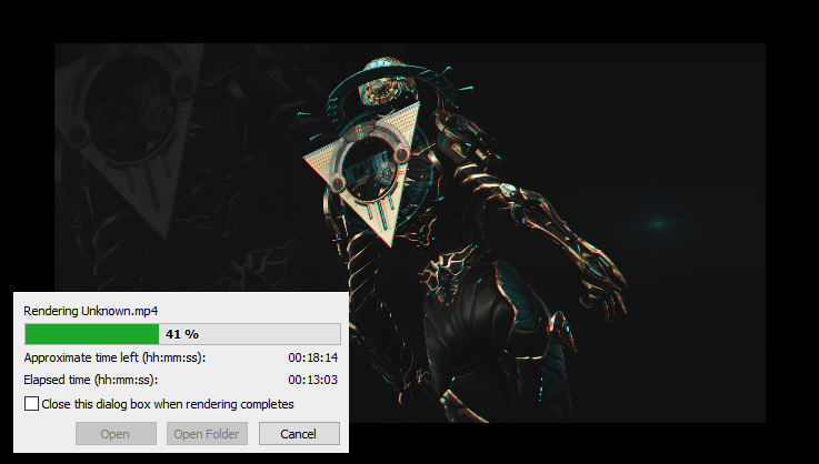 zensomething_'s tweet photo. Me, rendering an actual video?? 

What year is it? https://t.co/4Og7xHN3pt