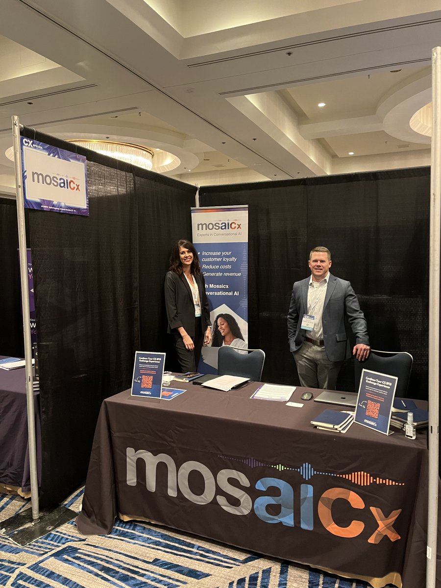 Mosaicx_'s tweet photo. #CXBFSI is here!

Don’t forget to visit the #mosAICX booth, connect with our leaders, and gain insights around how we can provide your customers with enjoyable experiences. 

#Finance #CustomerSupport #CustomerExperience #IVA #IntelligentVirtualAgent https://t.co/8tHh1bAh0t