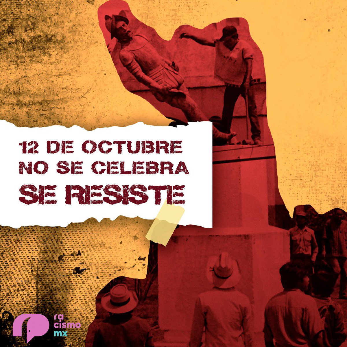 !No se celebra, se resiste¡ Se resisten más de 500 años de saqueo, extinción de lenguas originarias, de desindigenización, de perfilamiento racial, de NO garantía de derechos, apropiación cultural, de despojo y defensa de la tierra, guerras cruzadas. #12deoctubrenadaquecelebrar
