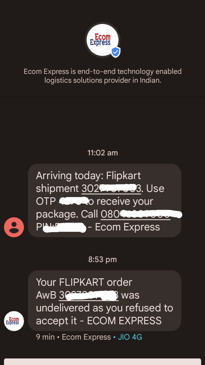 SR_Chandel's tweet photo. Update: Now @Flipkart saying that I refused to accept delivery which is vice versa of it. Delivery agent refused to deliver at door step
#FlipkartIsScamkart https://t.co/1KJUbvJXtC